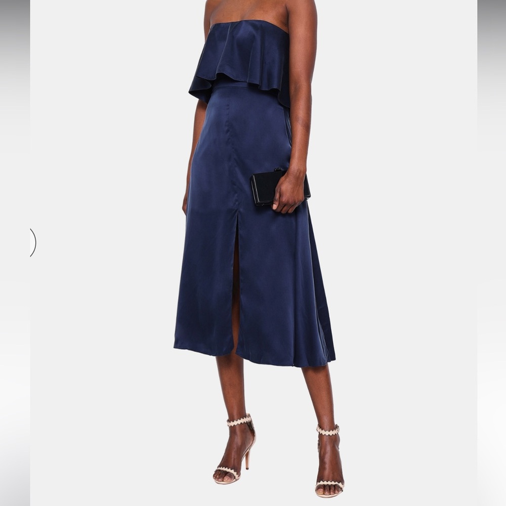 Zimmermann Navy Silk Midi Dress